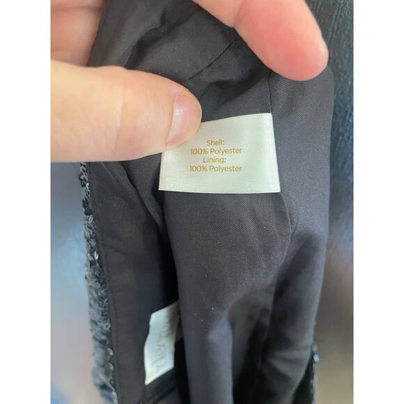 Decree Black Sequin Mini Skirt, Size Medium - Picture 5 of 5